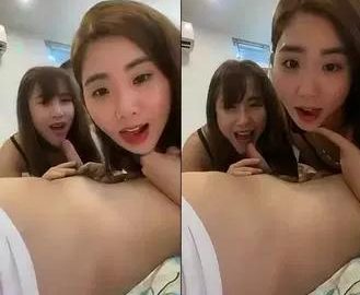 Hai em gái xinh tươi cười phục vụ nhiệt tình các anh khách trung